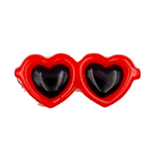 heart-shaped glasses RED