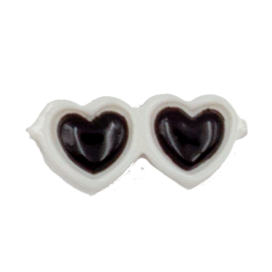 heart-shaped glasses WHITE