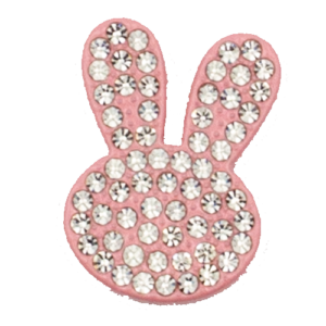 Acrylic rabbit studded with diamonds
