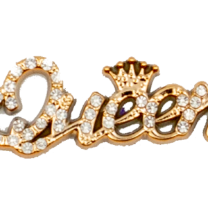 Gold frame with diamond studs, Queen