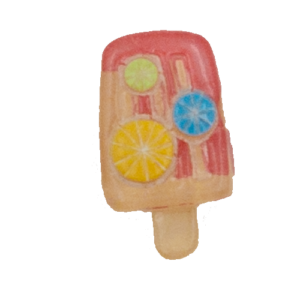 Transparent color of fruit ice cream
