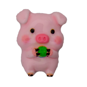 Simulated 
Pink Pig 
Holding 
Chinese 
Cabbage