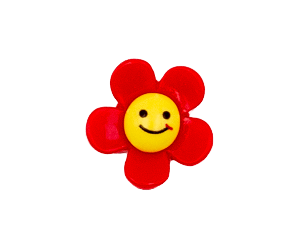 smiling face flowers Red