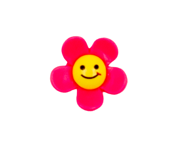 smiling face flowers pink