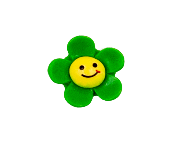 smiling face flowers Green