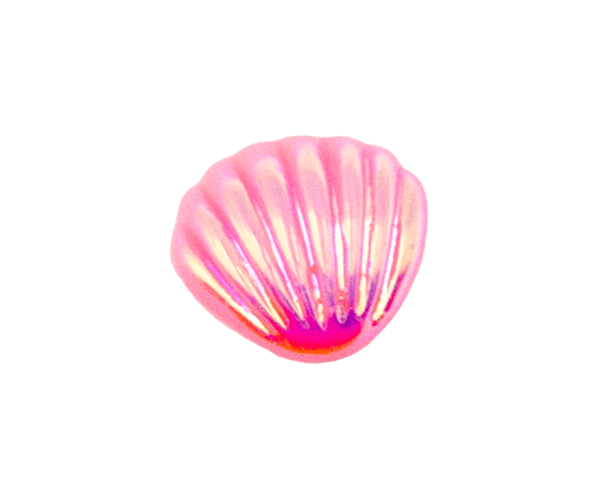 Electroplated colorful seashells
