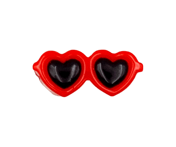 heart-shaped glasses RED