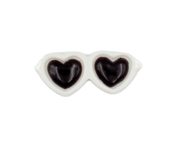 heart-shaped glasses WHITE