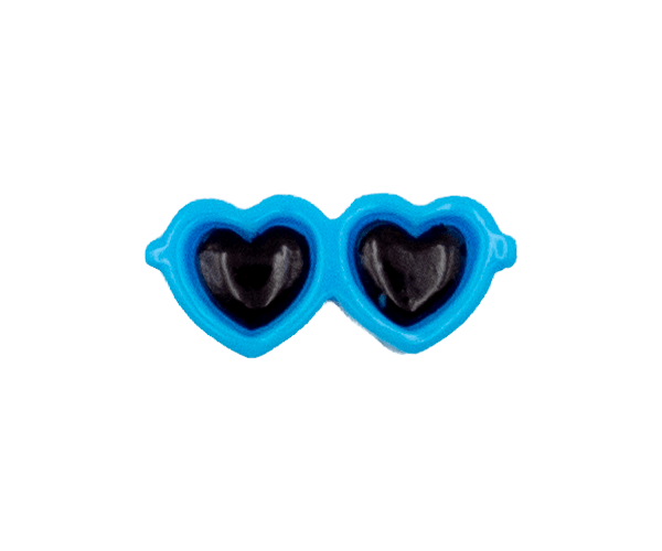 heart-shaped glasses BLUE