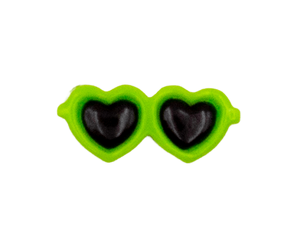 heart-shaped glasses GREEN