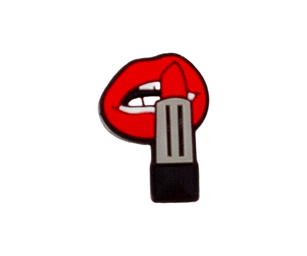 Soft rubber lipstick and lips