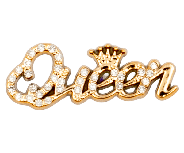 Gold frame with diamond studs, Queen