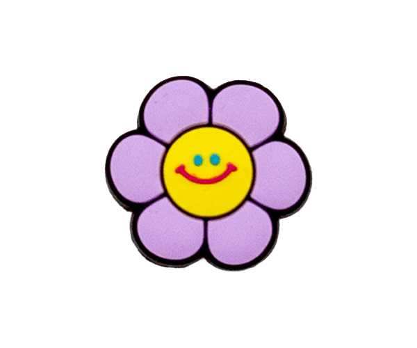 Purple smiling face flower