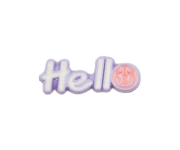 Hello purple white