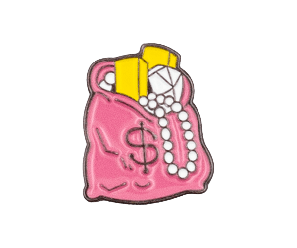 money bag pink