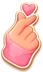 Hjärtformade fingrar.